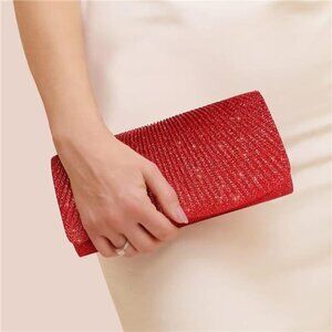 Sequin Clutch Purse Sparkly Envelope Evening Bag for Wedding, Parties, Brides